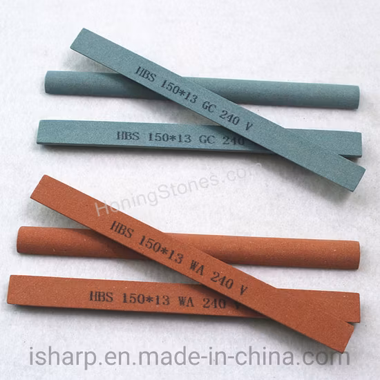 Pierres à aiguiser pour limes abrasives demi-rondes